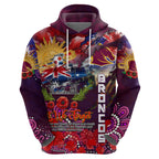 Personalised Australia Rugby Broncos ANZAC Hoodie Brisbane Scratch Style