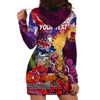 Personalised Australia Rugby Broncos ANZAC Hoodie Dress Brisbane Scratch Style
