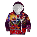 Personalised Australia Rugby Broncos ANZAC Kid Hoodie Brisbane Scratch Style
