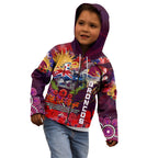 Personalised Australia Rugby Broncos ANZAC Kid Hoodie Brisbane Scratch Style