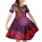 Personalised Australia Rugby Broncos ANZAC Kid Short Sleeve Dress Brisbane Scratch Style