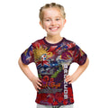 Personalised Australia Rugby Broncos ANZAC Kid T Shirt Brisbane Scratch Style