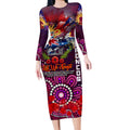 Personalised Australia Rugby Broncos ANZAC Long Sleeve Bodycon Dress Brisbane Scratch Style