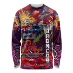 Personalised Australia Rugby Broncos ANZAC Long Sleeve Shirt Brisbane Scratch Style