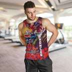 Personalised Australia Rugby Broncos ANZAC Men Tank Top Brisbane Scratch Style