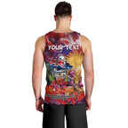 Personalised Australia Rugby Broncos ANZAC Men Tank Top Brisbane Scratch Style