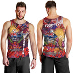 Personalised Australia Rugby Broncos ANZAC Men Tank Top Brisbane Scratch Style