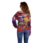 Personalised Australia Rugby Broncos ANZAC Off Shoulder Sweater Brisbane Scratch Style