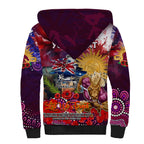 Personalised Australia Rugby Broncos ANZAC Sherpa Hoodie Brisbane Scratch Style