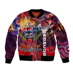 Personalised Australia Rugby Broncos ANZAC Sleeve Zip Bomber Jacket Brisbane Scratch Style