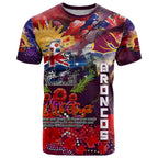 Personalised Australia Rugby Broncos ANZAC T Shirt Brisbane Scratch Style