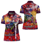 Personalised Australia Rugby Broncos ANZAC Women Polo Shirt Brisbane Scratch Style