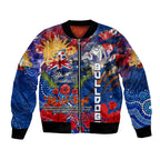 Personalised Australia Rugby Bulldogs ANZAC Bomber Jacket Canterbury-Bankstown Scratch Style