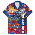Personalised Australia Rugby Bulldogs ANZAC Family Matching Mermaid Dress and Hawaiian Shirt Canterbury-Bankstown Scratch Style