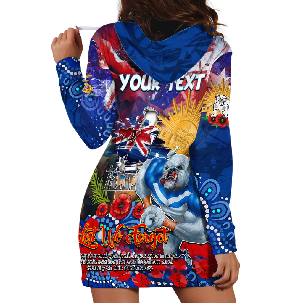 Personalised Australia Rugby Bulldogs ANZAC Hoodie Dress Canterbury-Bankstown Scratch Style