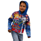 Personalised Australia Rugby Bulldogs ANZAC Kid Hoodie Canterbury-Bankstown Scratch Style
