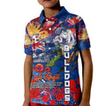 Personalised Australia Rugby Bulldogs ANZAC Kid Polo Shirt Canterbury-Bankstown Scratch Style