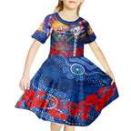 Personalised Australia Rugby Bulldogs ANZAC Kid Short Sleeve Dress Canterbury-Bankstown Scratch Style