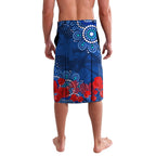 Personalised Australia Rugby Bulldogs ANZAC Lavalava Canterbury-Bankstown Scratch Style