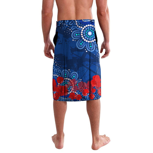 Personalised Australia Rugby Bulldogs ANZAC Lavalava Canterbury-Bankstown Scratch Style