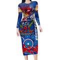 Personalised Australia Rugby Bulldogs ANZAC Long Sleeve Bodycon Dress Canterbury-Bankstown Scratch Style