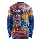 Personalised Australia Rugby Bulldogs ANZAC Long Sleeve Shirt Canterbury-Bankstown Scratch Style