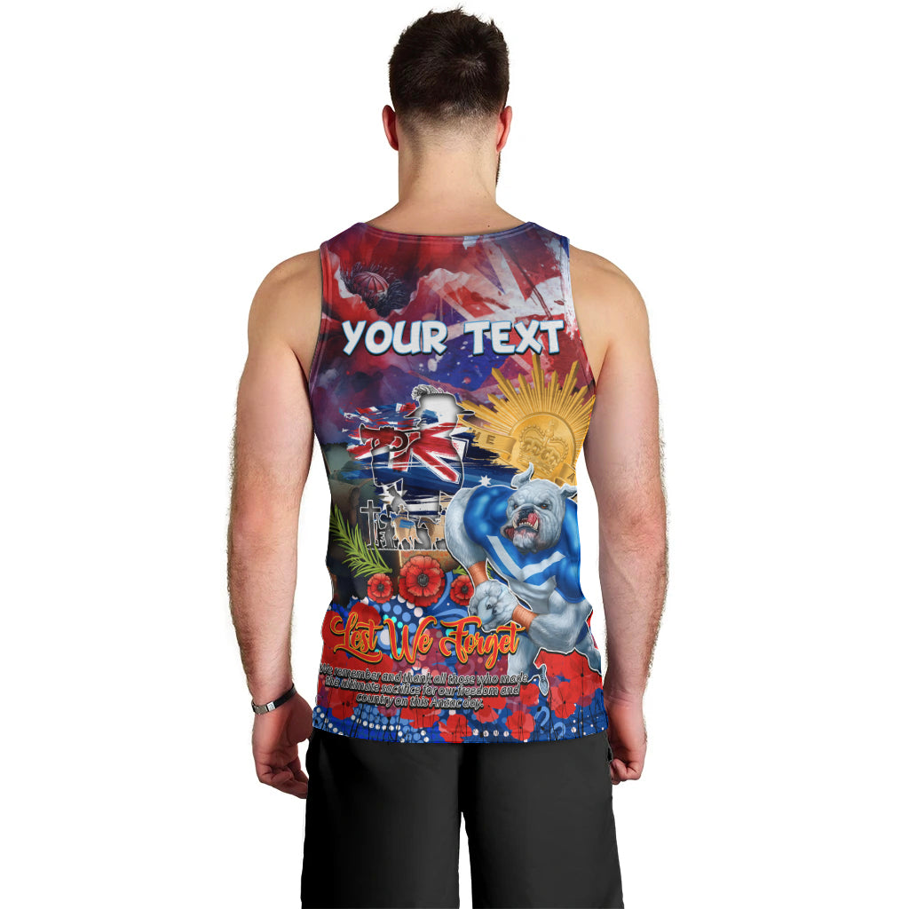 Personalised Australia Rugby Bulldogs ANZAC Men Tank Top Canterbury-Bankstown Scratch Style