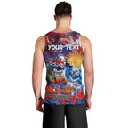 Personalised Australia Rugby Bulldogs ANZAC Men Tank Top Canterbury-Bankstown Scratch Style