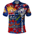 Personalised Australia Rugby Bulldogs ANZAC Polo Shirt Canterbury-Bankstown Scratch Style