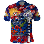 Personalised Australia Rugby Bulldogs ANZAC Polo Shirt Canterbury-Bankstown Scratch Style