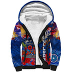Personalised Australia Rugby Bulldogs ANZAC Sherpa Hoodie Canterbury-Bankstown Scratch Style