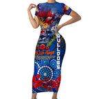 Personalised Australia Rugby Bulldogs ANZAC Short Sleeve Bodycon Dress Canterbury-Bankstown Scratch Style