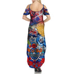 Personalised Australia Rugby Bulldogs ANZAC Summer Maxi Dress Canterbury-Bankstown Scratch Style