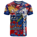 Personalised Australia Rugby Bulldogs ANZAC T Shirt Canterbury-Bankstown Scratch Style