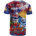 Personalised Australia Rugby Bulldogs ANZAC T Shirt Canterbury-Bankstown Scratch Style