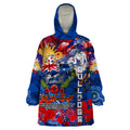 Personalised Australia Rugby Bulldogs ANZAC Wearable Blanket Hoodie Canterbury-Bankstown Scratch Style
