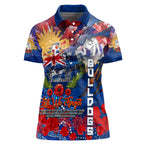 Personalised Australia Rugby Bulldogs ANZAC Women Polo Shirt Canterbury-Bankstown Scratch Style