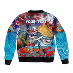 Personalised Australia Rugby Sharks ANZAC Bomber Jacket Cronulla-Sutherland Scratch Style