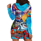 Personalised Australia Rugby Sharks ANZAC Hoodie Dress Cronulla-Sutherland Scratch Style