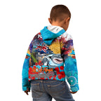 Personalised Australia Rugby Sharks ANZAC Kid Hoodie Cronulla-Sutherland Scratch Style