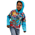 Personalised Australia Rugby Sharks ANZAC Kid Hoodie Cronulla-Sutherland Scratch Style