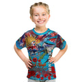 Personalised Australia Rugby Sharks ANZAC Kid T Shirt Cronulla-Sutherland Scratch Style