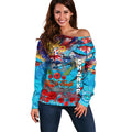 Personalised Australia Rugby Sharks ANZAC Off Shoulder Sweater Cronulla-Sutherland Scratch Style