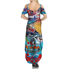 Personalised Australia Rugby Sharks ANZAC Summer Maxi Dress Cronulla-Sutherland Scratch Style