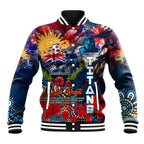 Personalised Australia Rugby Titans ANZAC Baseball Jacket Gold Coast Scratch Style