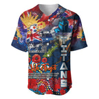 Personalised Australia Rugby Titans ANZAC Baseball Jersey Gold Coast Scratch Style