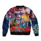 Personalised Australia Rugby Titans ANZAC Bomber Jacket Gold Coast Scratch Style
