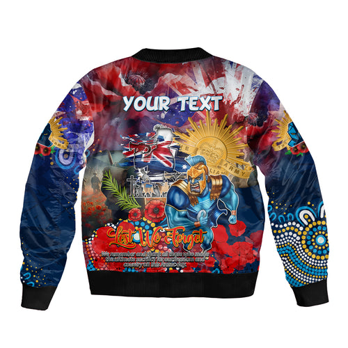 Personalised Australia Rugby Titans ANZAC Bomber Jacket Gold Coast Scratch Style