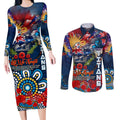 Personalised Australia Rugby Titans ANZAC Couples Matching Long Sleeve Bodycon Dress and Long Sleeve Button Shirt Gold Coast Scratch Style