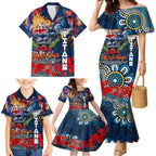 Personalised Australia Rugby Titans ANZAC Family Matching Mermaid Dress and Hawaiian Shirt Gold Coast Scratch Style